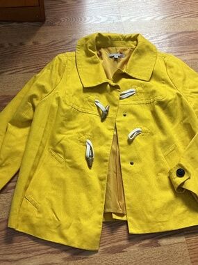 Gap Bright Yellow Toggle & Snap Cotton Jacket   M